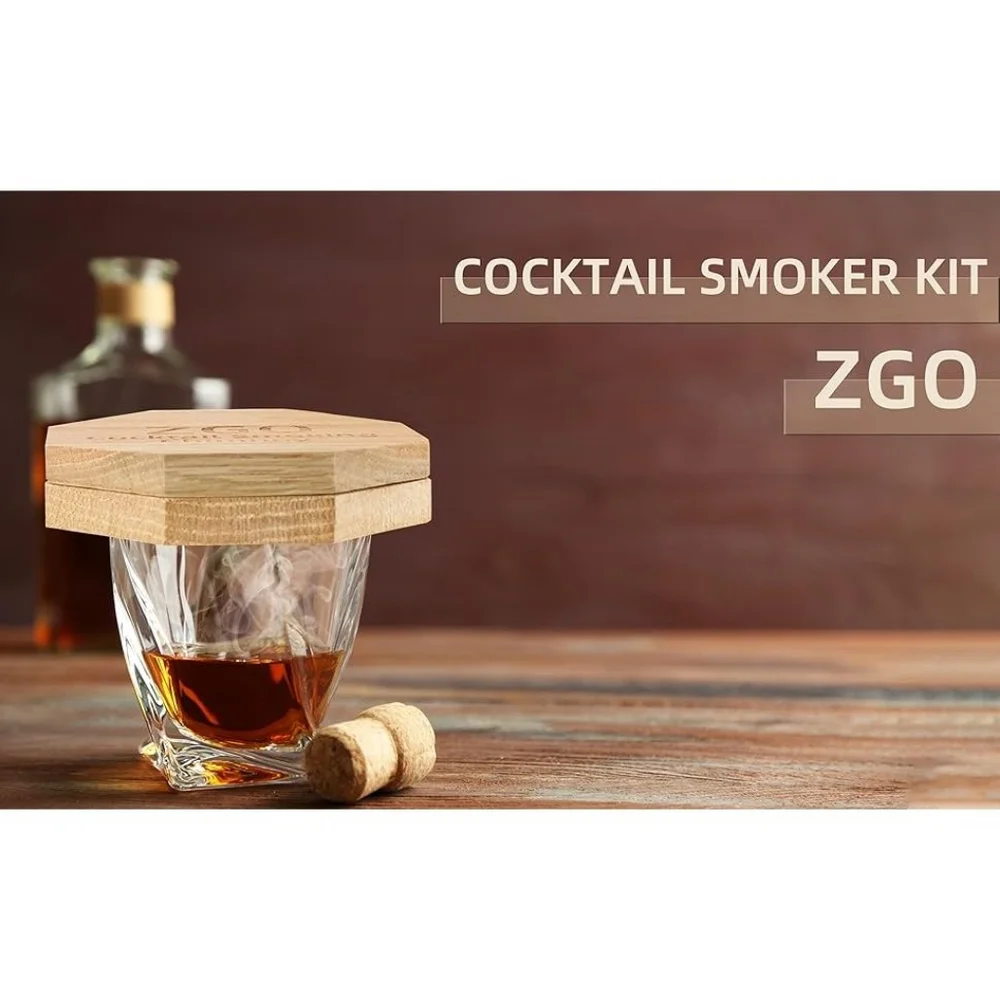 Men's Cocktail Smoker Kit for Cocktails Wine Whiskey Bourbon